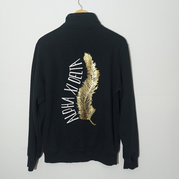 Alpha Xi Delta Gold Leaf 1/4 Zip Pullover - Picture 4 of 11